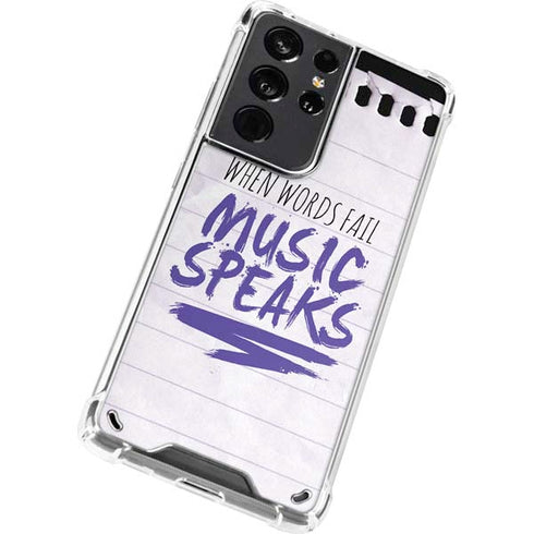 When Words Fail Music Speaks Galaxy S21 Ultra 5G Clear Case
